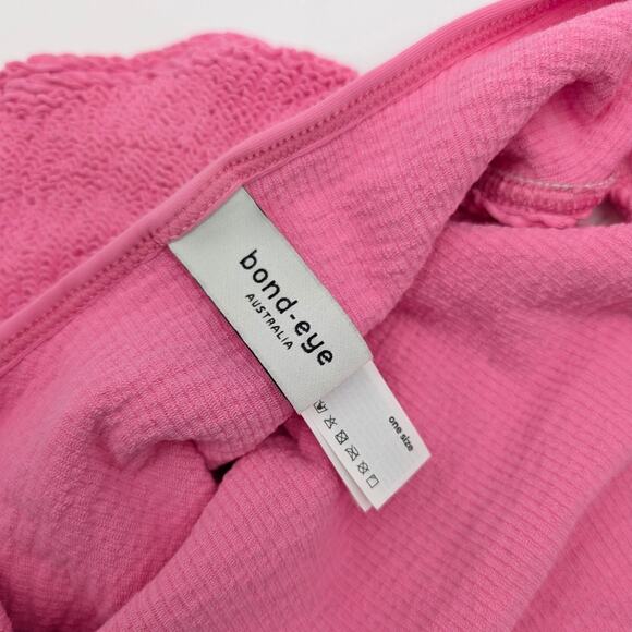 Bond Eye Women's Elena Open Back One Piece Swimsuit Candy Pink Recycled One Size - Picture 7 of 9